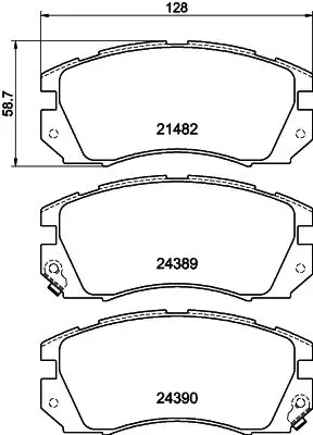 Handler.Part Brake pad set, disc brake MINTEX MDB1688 1