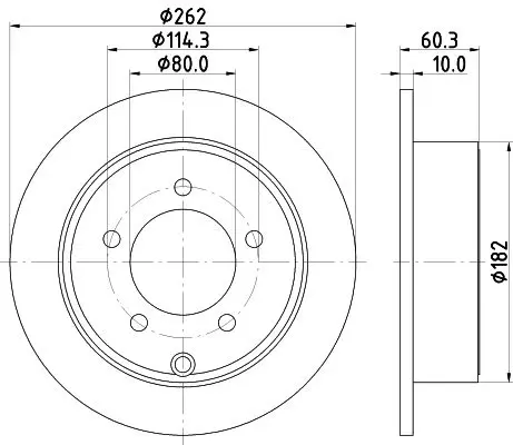 Handler.Part Brake disc MINTEX MDC2298 1