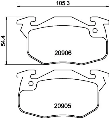 Handler.Part Brake pad set, disc brake MINTEX MDB3071 1