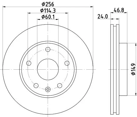 Handler.Part Brake disc MINTEX MDC1398 1