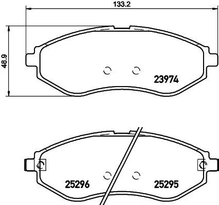 Handler.Part Brake pad set, disc brake MINTEX MDB3214 1