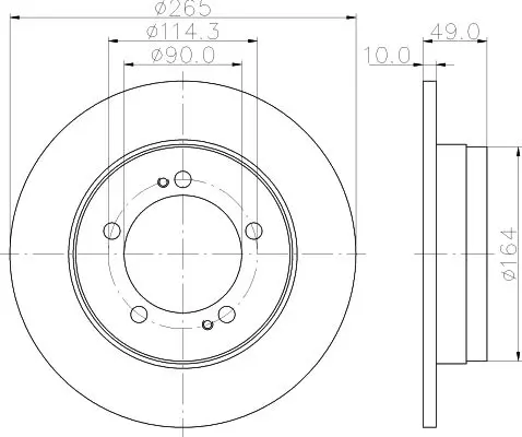 Handler.Part Brake disc MINTEX MDC932 1