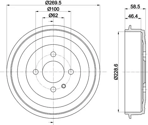 Handler.Part Brake drum MINTEX MBD018 1