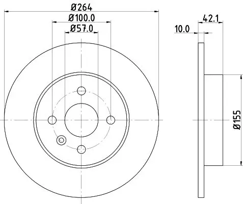 Handler.Part Brake disc MINTEX MDC1791 1