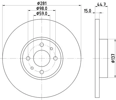 Handler.Part Brake disc MINTEX MDC1255 1