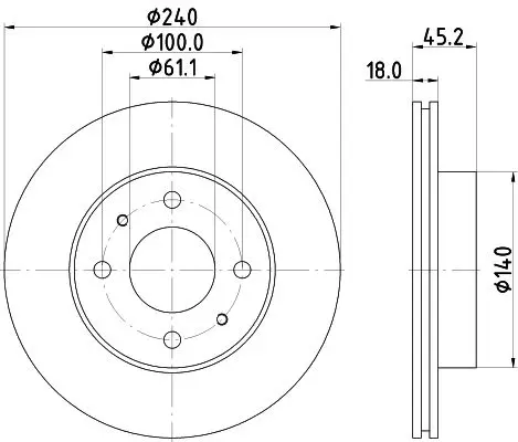 Handler.Part Brake disc MINTEX MDC685 1