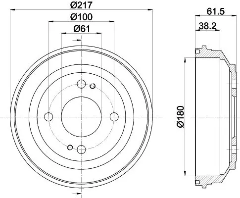 Handler.Part Brake drum MINTEX MBD221 1