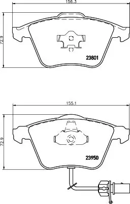 Handler.Part Brake pad set, disc brake MINTEX MDB2694 1