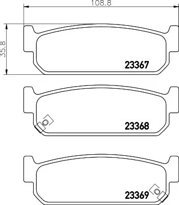 Handler.Part Brake pad set, disc brake MINTEX MDB1929 1