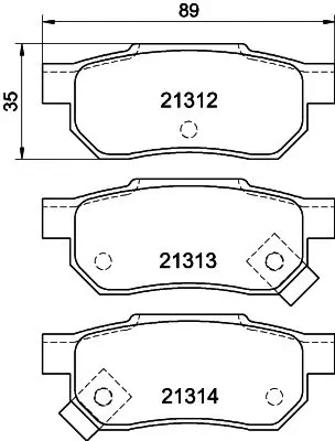 Handler.Part Brake pad set, disc brake MINTEX MDB1411 1