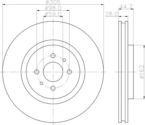 Handler.Part Brake disc MINTEX MDC1357 1