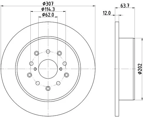 Handler.Part Brake disc MINTEX MDC1461 1