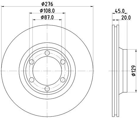 Handler.Part Brake disc MINTEX MDC675 1