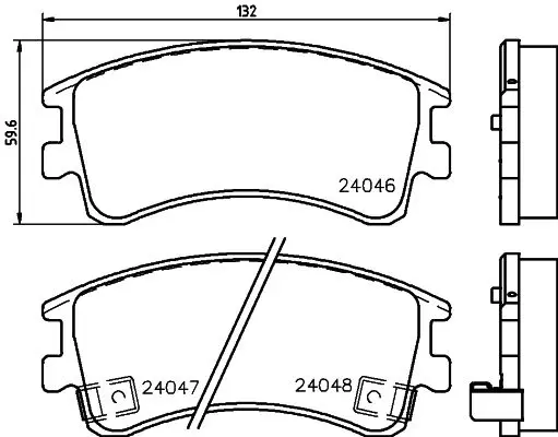 Handler.Part Brake pad set, disc brake MINTEX MDB2308 1