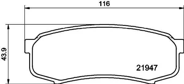 Handler.Part Brake pad set, disc brake MINTEX MDB1696 1