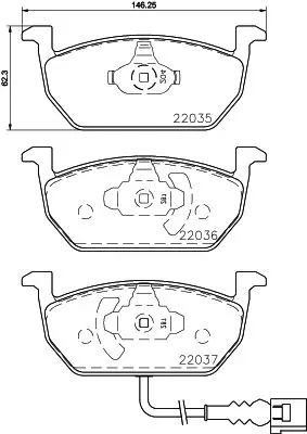 Handler.Part Brake pad set, disc brake MINTEX MDB3761 1