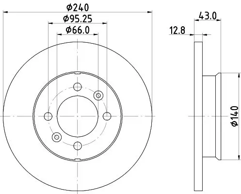 Handler.Part Brake disc MINTEX MDC954 1