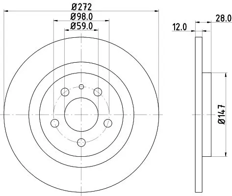 Handler.Part Brake disc MINTEX MDC1599 1