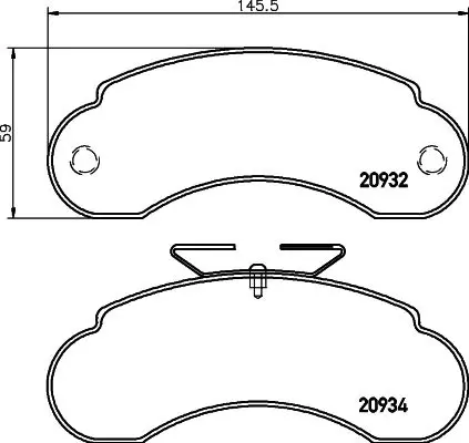 Handler.Part Brake pad set, disc brake MINTEX MDB1470 1