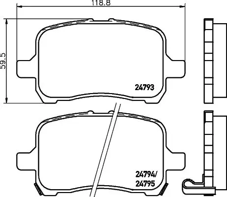 Handler.Part Brake pad set, disc brake MINTEX MDB2293 1