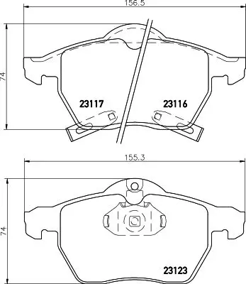 Handler.Part Brake pad set, disc brake MINTEX MDB2317 1