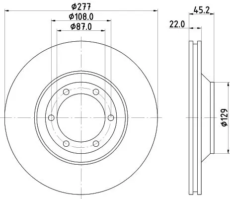 Handler.Part Brake disc MINTEX MDC1214 1