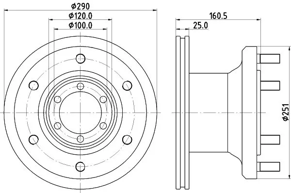 Handler.Part Brake disc MINTEX MDC1322 1