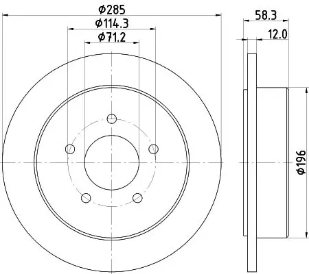 Handler.Part Brake disc MINTEX MDC1335 1