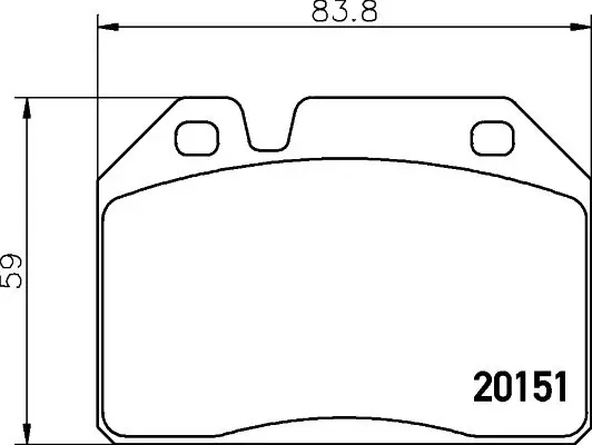 Handler.Part Brake pad set, disc brake MINTEX MDB1023 1