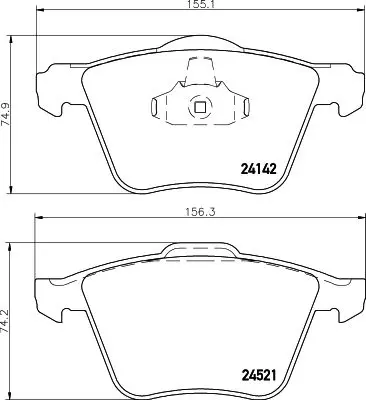 Handler.Part Brake pad set, disc brake MINTEX MDB2849 1