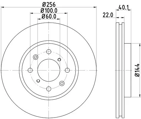 Handler.Part Brake disc MINTEX MDC2304 1