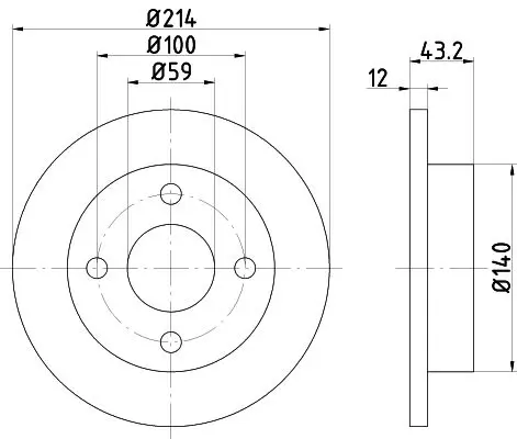 Handler.Part Brake disc MINTEX MDC443 1