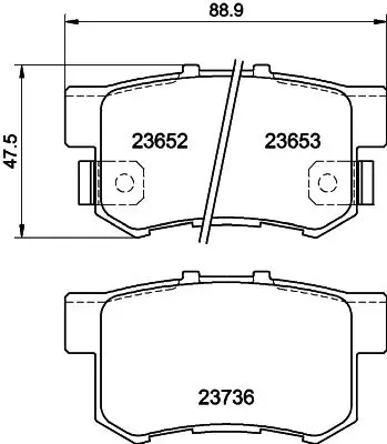 Handler.Part Brake pad set, disc brake MINTEX MDB1866 1