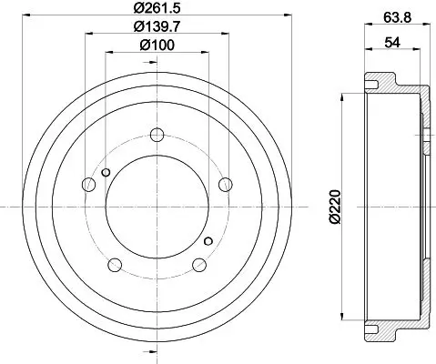 Handler.Part Brake drum MINTEX MBD357 1