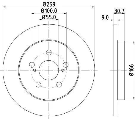 Handler.Part Brake disc MINTEX MDC2203 1