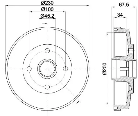 Handler.Part Brake drum MINTEX MBD345 1