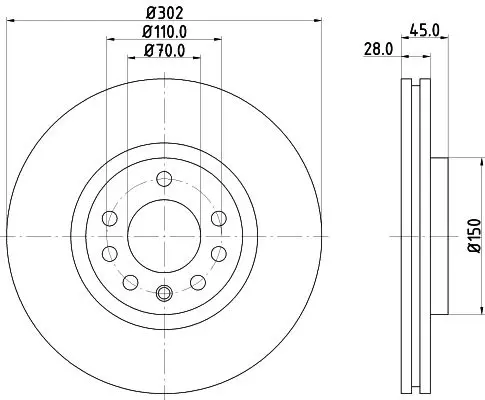 Handler.Part Brake disc MINTEX MDC1557 1