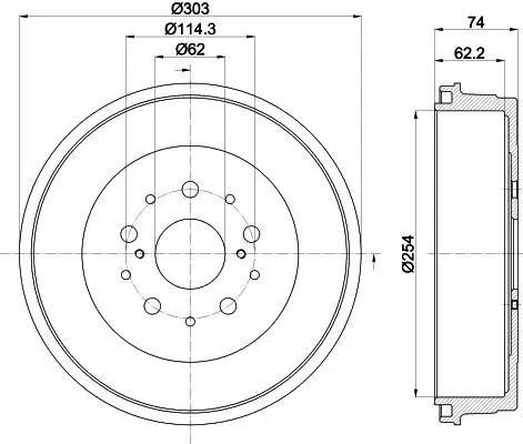 Handler.Part Brake drum MINTEX MBD361 1