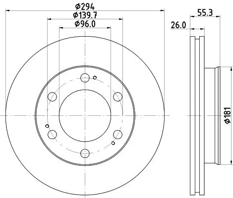 Handler.Part Brake disc MINTEX MDC2244 1