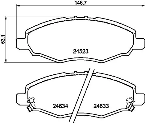 Handler.Part Brake pad set, disc brake MINTEX MDB2880 1