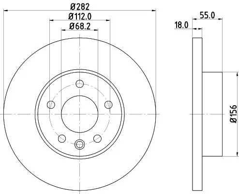 Handler.Part Brake disc MINTEX MDC1046 1