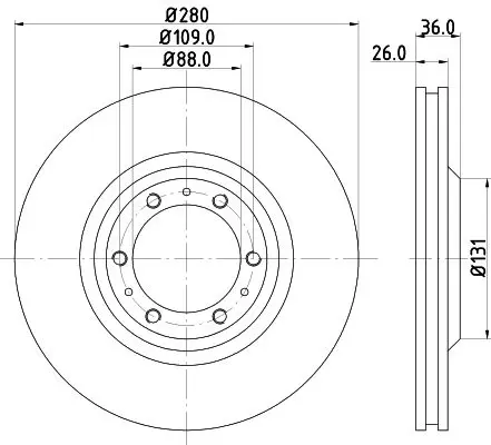 Handler.Part Brake disc MINTEX MDC987 1