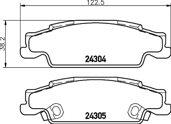 Handler.Part Brake pad set, disc brake MINTEX MDB2324 1