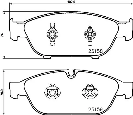 Handler.Part Brake pad set, disc brake MINTEX MDB3192 1