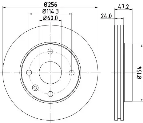 Handler.Part Brake disc MINTEX MDC1483 1