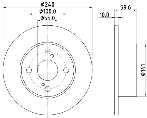 Handler.Part Brake disc MINTEX MDC1737 1