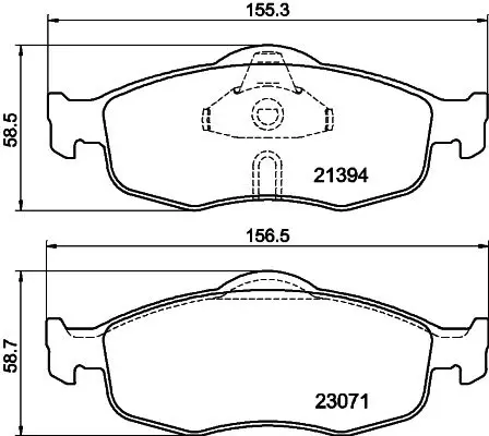 Handler.Part Brake pad set, disc brake MINTEX MDB1620 1