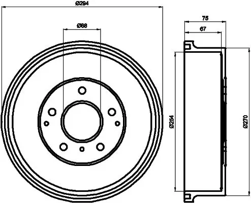 Handler.Part Brake drum MINTEX MBD129 1