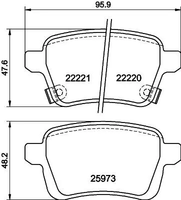 Handler.Part Brake pad set, disc brake MINTEX MDB3820 1