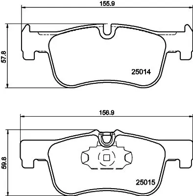 Handler.Part Brake pad set, disc brake MINTEX MDB2728 1